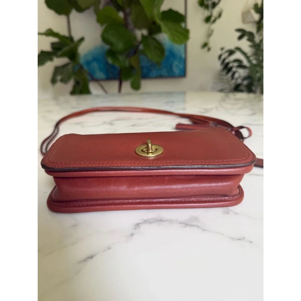 Coach Legacy Leather Penny Shoulder Crossbody Bag 19914 British Tan Cognac